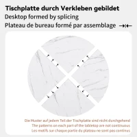 Round Marble Dining Table Set with Gold Metal Legs and 4 Ergonomic Velvet Chairs, Table Top Radius, 100L x 100W x 75H cm, White+Green(m-6)