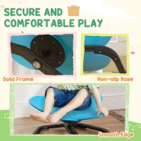 AIYAPLAY Butterfly-Shaped-kids Swivel Chair, Sensory Spinning Chair for Balance, Coordination Training, Blue(m-5)