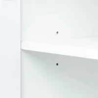 High Gloss TV Cabinet Stand with Smart LED Lighting, Particle Board Entertainment Centre for 70" TV, 160L x 38.5W x 60H cm, White(m-12)