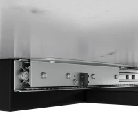 Telescopic Dining Table with Extendable MDF Top and Crossed Iron Legs, Space-Saving Design for Kitchen, 120L x 80W x 75H cm, White+Black(m-9)