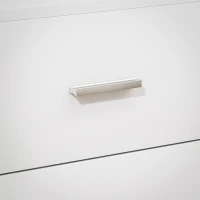 HOMCOM Mesa de Cabeceira Moderna Mesinha de Cabeceira com 2 Gavetas para Sala Quarto Capacidade 30 kg 45x39,5x49 cm Branco(m-10)