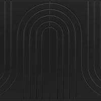 Wave Design Sideboard with Golden Handles and Feet, Multifunctional Storage Cabinet, Easy Maintenance, 152L x 40W x 75H cm, Black(m-12)