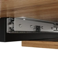 Extendable Dining Table with Adjustable Feet and Silent Expansion, Telescopic MDF Table, Ideal for Kitchen, 119L x 80W x 75H cm, Natural(m-9)