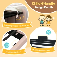 3FT Upholstered Daybed with Hydraulic Storage, Metal Slatted Frame, Single Ottoman Bed with Velvet Finish, 200L x 97W x 76H cm, Pink(m-5)