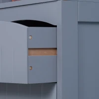 HOMCOM Armadio Alto da Bagno Stretto con 1 Cassetto e 3 Ripiani Aperti Stile Moderno 34x24x170 cm Grigio(m-4)