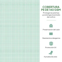 Outsunny Invernadero de Túnel 347x300x200 cm Invernadero de Jardín con Puerta y 6 Ventanas Estructura de Acero Galvanizado Verde(m-5)