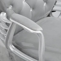 HOMCOM Sedia da Ufficio in Stile contemporaneo con Altezza Regolabile e Ruote Girevoli, 60x61x95105 cm, Grigia(m-9)
