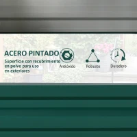 Outsunny Jardinera Elevada Rectangular de Acero Galvanizado para Cultivar Plantas Flores Hierba 120x60x30,5 cm Verde(m-4)