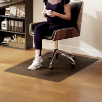 HOMCOM Tapete Protetor para Chão 120x90 cm Tapete para Cadeira de Escritório Protetor de Chão Preto(m-10)