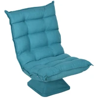 HOMCOM Sofá de Chão Preguiçoso Sofá Relaxante Sofá de Lounge estilo Acolchoado Inclinação de Encosto Ajustável Giratório a 360°(m-7)