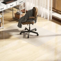 HOMCOM Tapis de chaise de bureau rectangulaire, antidérapants en plastique transparent 100x150cm(m-7)