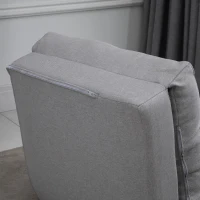 HOMCOM Poltrona Sofá Cama Conversível 1 Lugar com 1 Travesseiro com Encosto Ajustável Cinza Claro(m-5)
