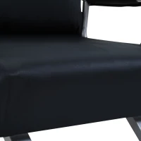 HOMCOM Sofá Cama 3 em 1 Cama de Hóspedes Poltrona Incluindo Almofadas Preto(m-5)