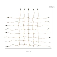 Outsunny Rede de Escalada para Crianças 3-6 Anos Rede de Proteção para Área de Recreação Ninja Campo de Obstáculos 1,5x2 m(m-3)