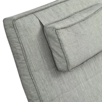 Outsunny Espreguiçadeira de Jardim Conjunto de 3 Peças com Mesa de Vime Sintético Metal Cinza(m-4)