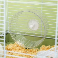 Pawhut Gaiola para Hamster Gaiola para Roedores com Túnel e Acessórios Inclusos Barras de Aço 58x32x31 cm Cinza(m-4)