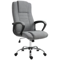 Vinsetto Cadeira de Escritório Presidencial Ergonômica Reclinável e Acolchoada com Altura e Inclinação Ajustáveis 62x76x110-119 cm(m-5)