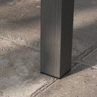 Outsunny Mesa de Centro Retangular com Ripas para Interior/Externo em Alumínio 100x60x37 cm Marrom(m-5)