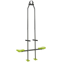 Outsunny Balanço Duplo para Crianças em Aço e Plástico para Portão 3-6 Anos 97,5x23x170 cm Verde(m-1)