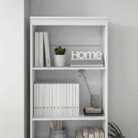 HOMCOM Estante Alta de 180 cm com 3 Prateleiras e 3 Gavetas 60x35x180 cm Branco(m-4)