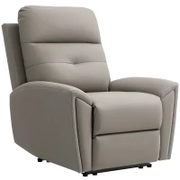 HOMCOM Recliner Armchair, Manual Reclining Chair with Adjustable Leg Rest and Reclining Functions, Modern Microfibre Overstuffed Lounge Seating for Living Room, Bedroom, Grey(m-11)