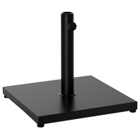 Outsunny Base para Sombrilla de Jardín Peso Neto 18 kg Soporte Pie para Parasol Apto para Postes de Ø35mm/Ø38mm/Ø48mm para Jardín Patio Negro 45x45x39 cm