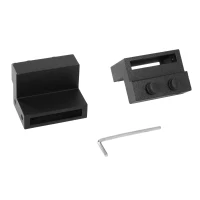 HOMCOM Kit de Porta de Correr Sistema Embutido para Porta com 35-45 Mm e Largura Máx de 1 m Carga Máxi 100 Kg Aço Marrom Escuro(m-5)