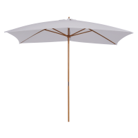 Outsunny Parasol droit rectangulaire Parasol de jardin grande taille grande taille dim. 3L x 2l x 2,5H m blanc