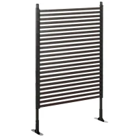 Outsunny Cerca de Metal Expansível em Aço Marrom 93x22x150 cm(m-6)
