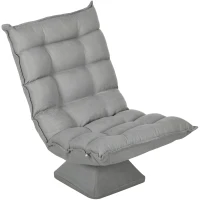 HOMCOM Cadeirão de Chão Preguiçoso Cadeirão de lazer cadeirão Lounge estilo Acolchoado Inclinação Do Encosto Ajustável Giratório 360°(m-7)