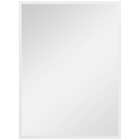 HOMCOM Espelho de Parede Retangular 60x80 cm Moldura em MDF Ideal para Banheiro Sala ou Quarto Branco