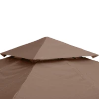 Outsunny Substituição Do Teto para Pergola de Jardim Lona de Reposição para Pergola Tenda 3x3 m Marrom(m-4)