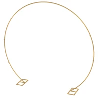 Outsunny Arco de Jardim Arco de Plantas Trepadeiras para Casamento Aniversário Cerimónia e Banquete em Aço Dourado(m-7)