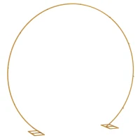 Outsunny Arco de Jardim Arco de Plantas Trepadeiras para Casamento Aniversário Cerimónia e Banquete em Aço Dourado(m-6)