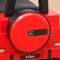 HOMCOM Camião Portador Crianças Veículo a Empurrar Licença Mercedes Benz 12-36 Meses Porta Bagagens Buzina Faróis Vermelho(m-4)