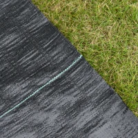 Outsunny Tecidos para mulching Tela de Cobertura Anti ervas Daninhas 130 g/㎡ Resistente e Permeável À Água Anti UV 92x1 m(m-5)