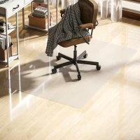 HOMCOM Alfombrilla Protectora para Suelos Alfombrilla para Silla de Oficina para Suelo Enmoquetado 100x150 cm Transparente(m-10)