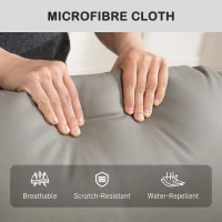 HOMCOM Recliner Armchair, Manual Reclining Chair with Adjustable Leg Rest and Reclining Functions, Modern Microfibre Overstuffed Lounge Seating for Living Room, Bedroom, Grey(m-5)