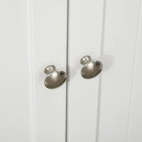 HOMCOM Armário Móvel de Cozinha despensa 2 Portas com 5 Prateleiras e 12 Suportes para Especiarias 60x30x104 cm Branco(m-5)