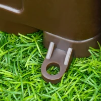 Outsunny Sandkasten com Abdeckplane & Bodenplane estilo Modular 4 Assentos 1,23x1,23 m Castanho(m-5)