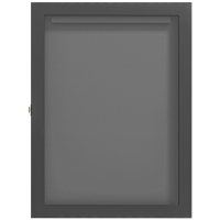 HOMCOM Frame boxe Frame C/ Estrutura P/ Camisola Porta Acrílica Revestimento Interno em Feltro 60x6 5x80 cm Preto