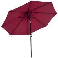 Outsunny Parasol Inclinable Rouge Alu Fibre 2,65m