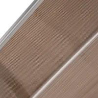 Outsunny Toldo Marquise de Porta estilo Abobadado Arredondado 195x75x23 cm Policarbonato Plástico Marrom(m-5)