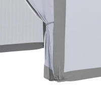Outsunny Tenda Elegante Hexagonal para Eventos Metálica em Poliéster Cinza(m-5)