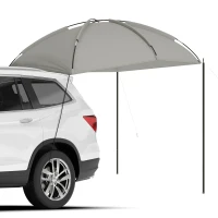 Outsunny Abrigo Solar Tenda Gazebo Toldo Ajustável em Cúpula Aço de Alta densidade 190T Saco de Transporte Incluído Cinza(m-6)