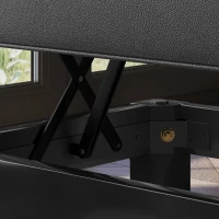 HOMCOM Banco de Piano Ajustável em Altura Banquinho de Piano com Armazenamento Banquinho para Teclado Capitonê Preto(m-5)