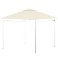 Outsunny Toldo de Substituição para Gazebo Tenda Telhado de Poliéster 180 g/㎡ 3x3 m Creme(m-6)