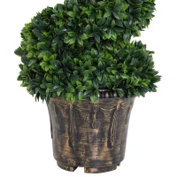 Outsunny Pianta Espiral Bosso Artificial Ø32x120 cm Verde decorativo para Interiores e Exteriores com Vaso Incluído(m-4)