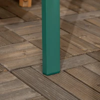 Outsunny Banco de Jardim Banco Exterior de Jardim em Aço com Encosto com Motivo Floral para 2 Pessoas 127x63x83 cm Verde Escuro(m-4)