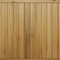 Outsunny Armário de Jardim em Madeira Abrigo de Jardim Exterior com Teto Inclinado 2 Prateleiras e 2 Portas 110x50x85 cm Marrom(m-5)